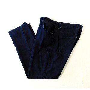 Gloria Vanderbilt Amanda Jeans 14 Avg Blue Dark Wash Denim Stretch Straight Leg